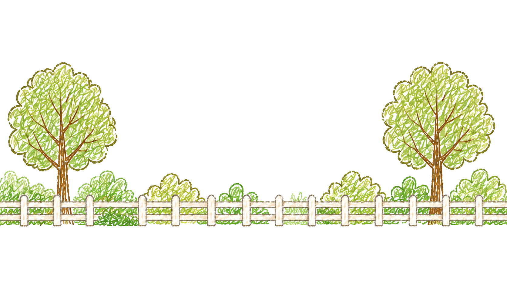 Rustic Fence and Leafy Trees